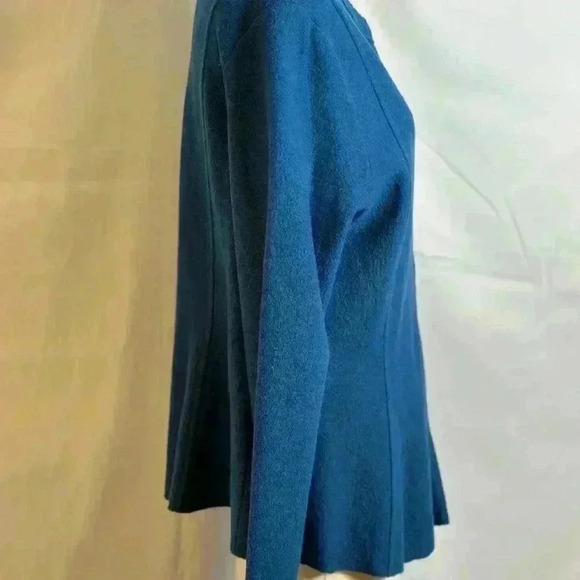 Alfani Teal Blue Career Jacket w/Front Zipper with Flair bottom  (Teal) Size XXL - Picture 3 of 9